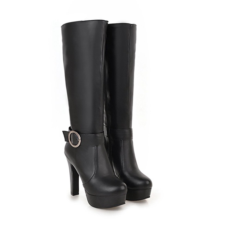 Zip Up Boots Short - Knee High Boots Women Fashion Autumn