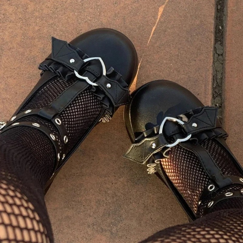 Women Shoes Wedges - New Sweet Heart Buckle Wedges Mary