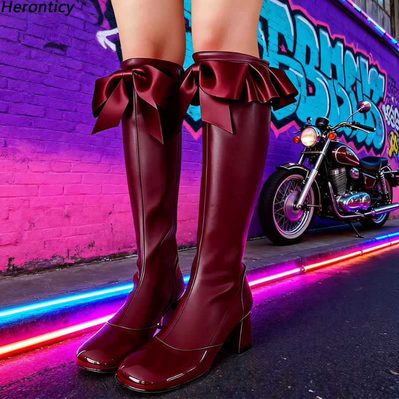 Zip Up Boots Short - Heronticy Handmade Black Handcrafted Knee-High Leather