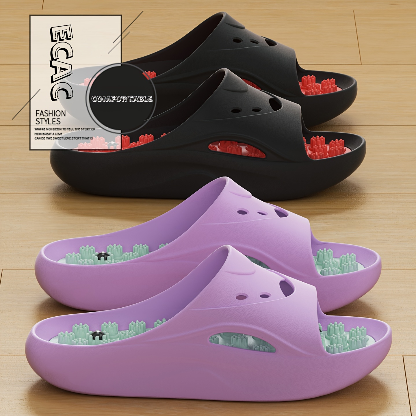 Women'S Shoes Non Slip - Women Men EVA Massage Slippers Thick