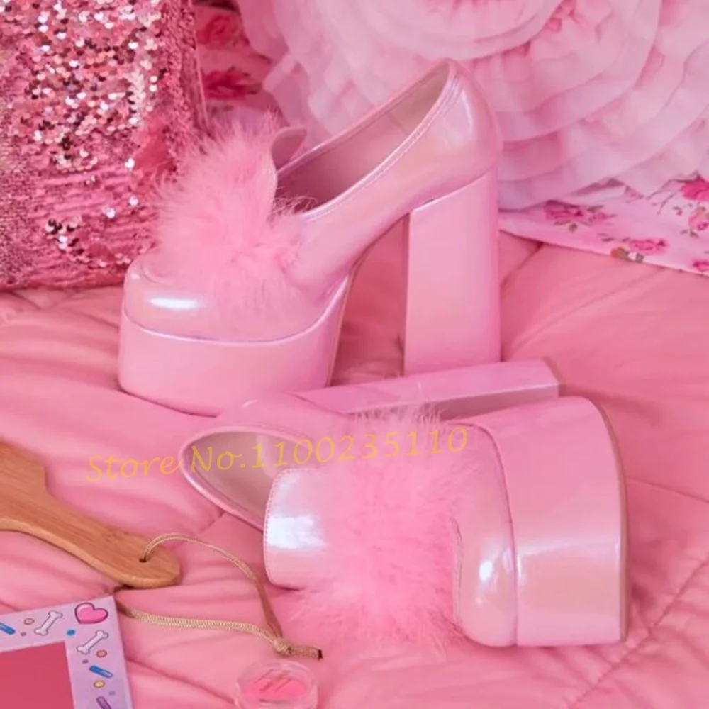 Women'S Shoes Vegan - Pink Pom Platform Loafers Shoes Women