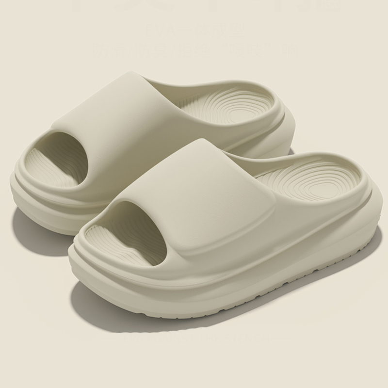 Women Shoes Wedges - Solid Color Thick Bottom Slippers Women
