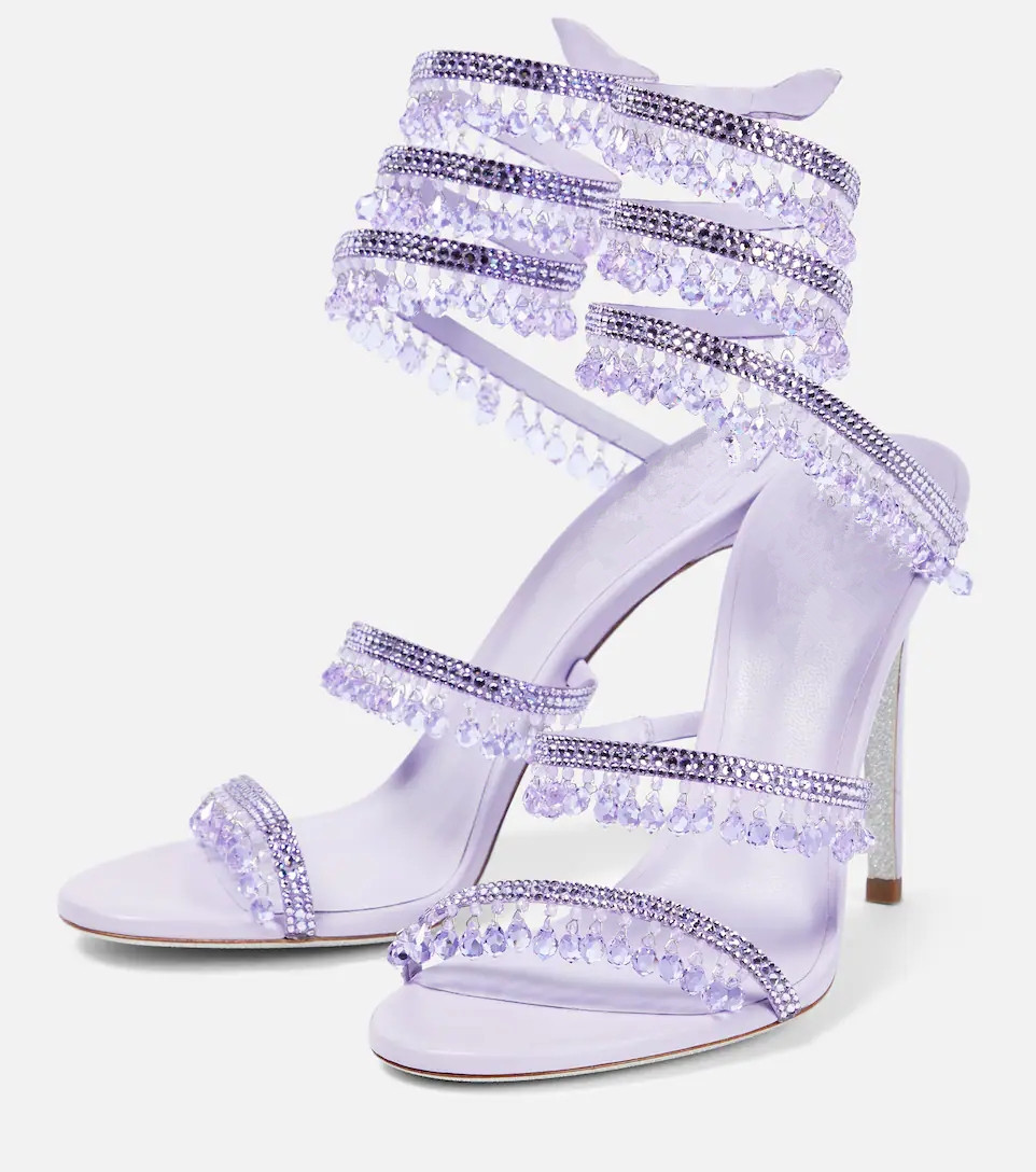 Sexy Green Crystal Fringe Stil - Ankle Strap Heels recension och pris