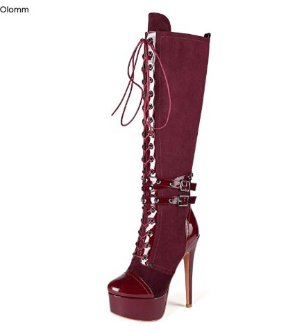 Olomm New Arrival Women Knee H - Zip Up Boots Short recension och pris