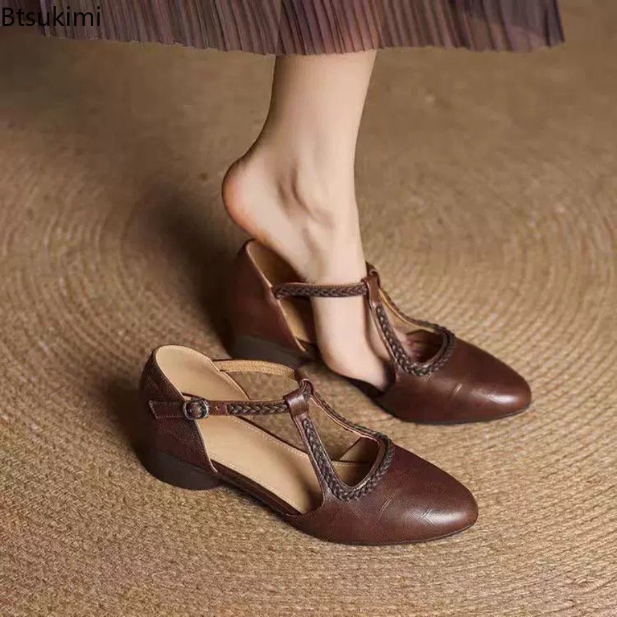New Summer Women's Retro Hollo - Ankle Strap Heels recension och pris