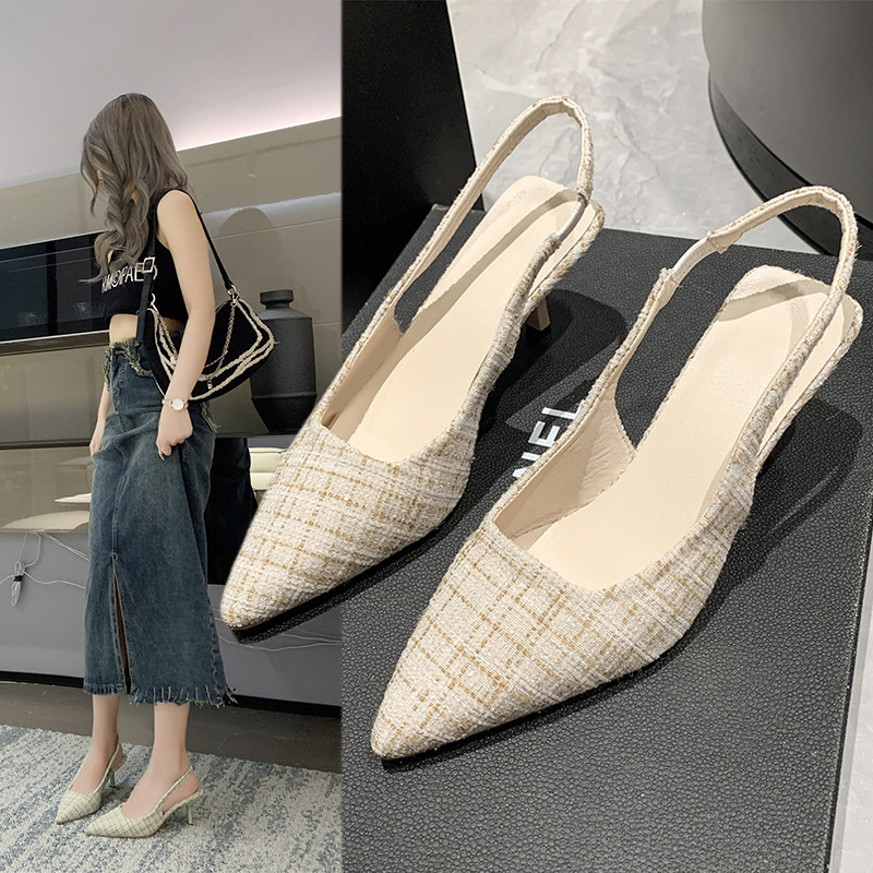 Brand Designer Slingbacks High - Women'S Shoes Size 40 In Us recension och pris