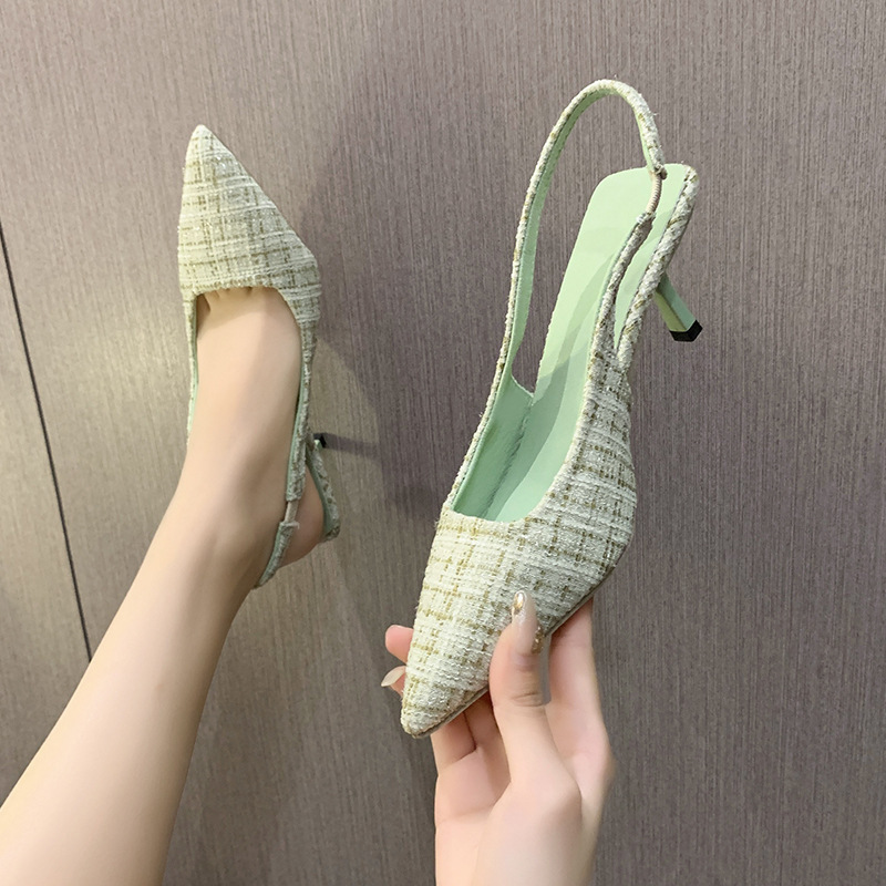 Brand Designer Slingbacks High - Women'S Shoes Size 40 In Us recension och pris