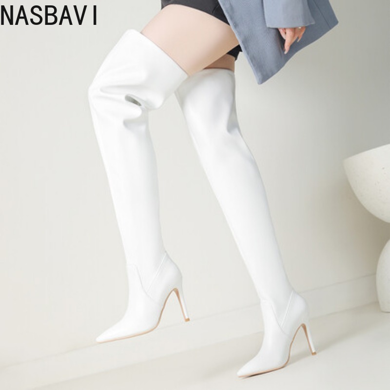 NASBAVI Black Pointed Toe Luxu - Zip Up Boots Short recension och pris