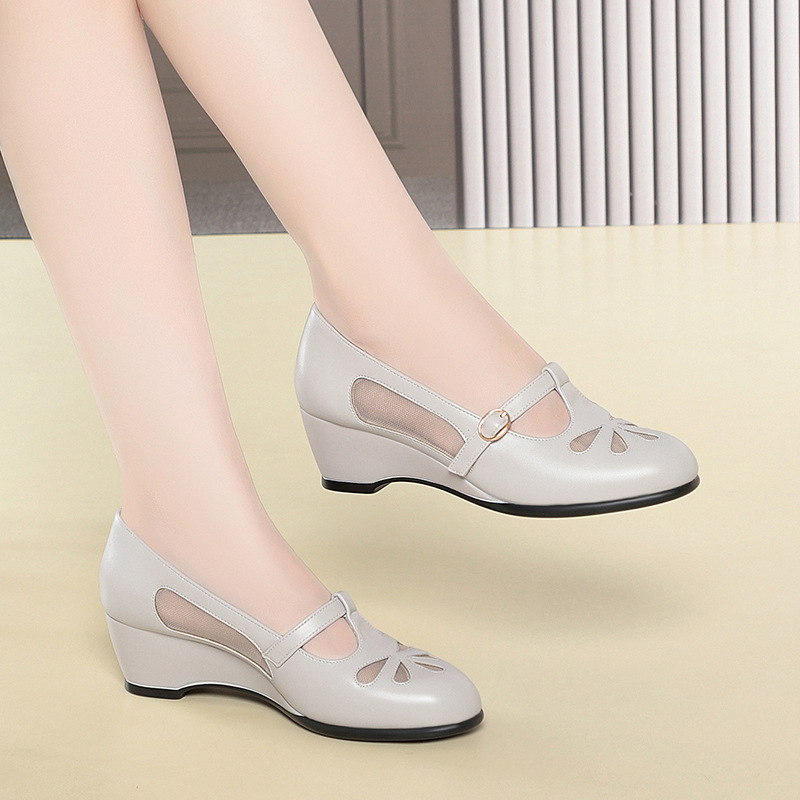 Middle Aged Women Summer Mesh  - Women Shoes Wedges recension och pris