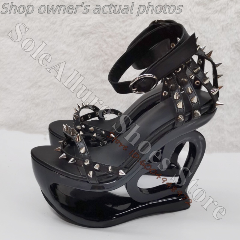Hot Pink Spike Stud Caged Hear - Ankle Strap Heels recension och pris