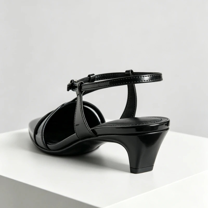 Patent Leather Kitten Heel Wom - Ankle Strap Heels recension och pris