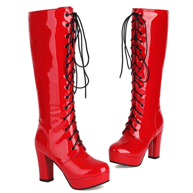 High Heels Platform Knee High  - Zip Up Boots Short recension och pris