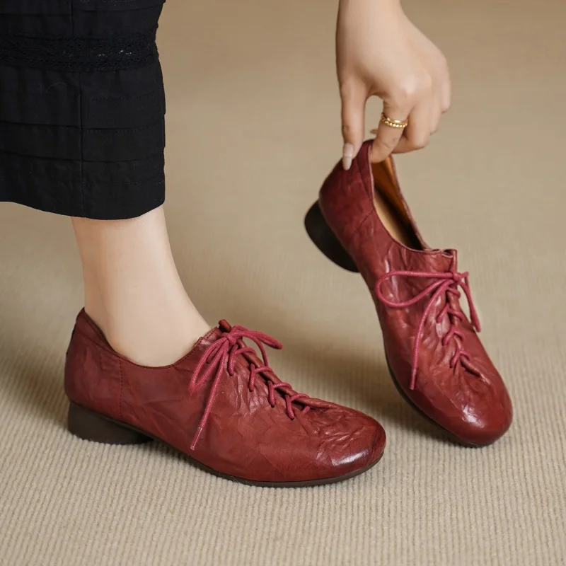 Elegant Red Genuine Leather La - Women'S Shoes Non Slip recension och pris